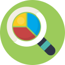 Explore,Find,Magnifire,Pie chart ok 